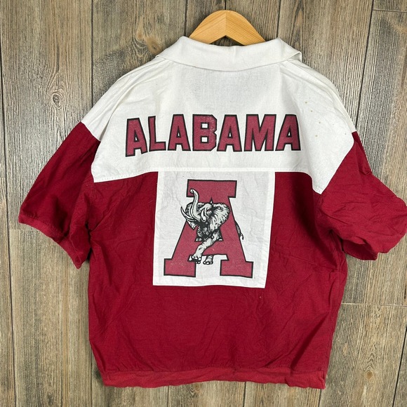 American Vintage Other - Alabama Crimson Tide Vintage 80s Polo Shirt Bama Big Al Graphic Red White Large
